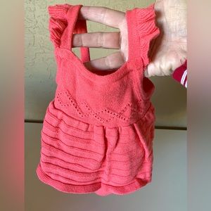 Janie and Jack Coral Knit Infant One Piece